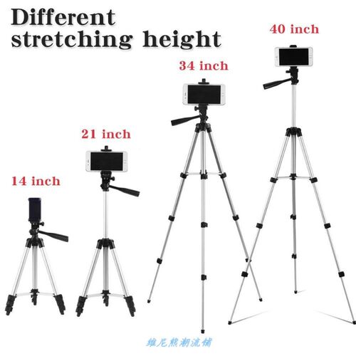Mobile Smart Phone Camera Tripod Stand Holder Clip Remote