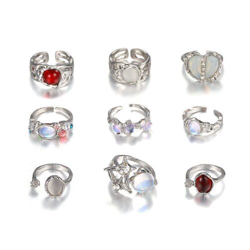 Vintage cats eye flower bud womens ring复古猫眼花蕾戒指女