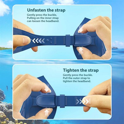 HD Panoramic Frameless Snorkeling Mask Set With BC Pocket Ul