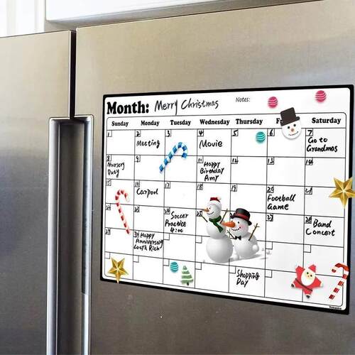 1PC/2PCS Magnetic Fridge Calendar - Strong Magnetic Backing,