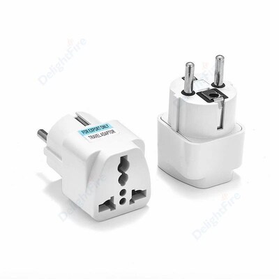 US To EU Plug Adapter Korea KR Euro Europea To America China