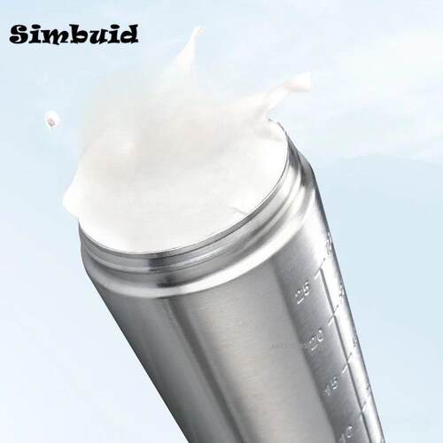 1pcs Stainless Steel Protein Powder Shaker Bottle with Ball