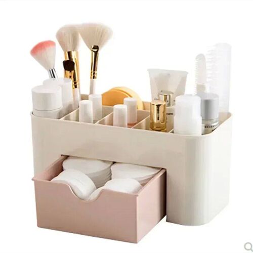 New Desktop Double Layer Makeup Organizers Storage Box Cosme