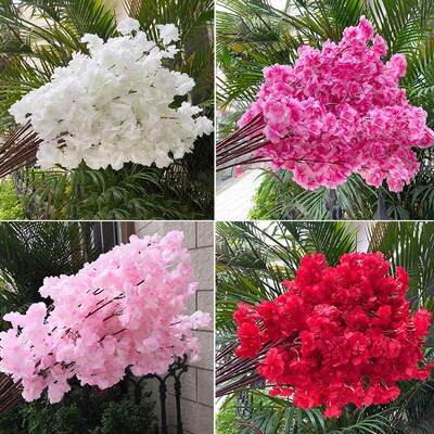 80CM Imitation Cherry Blossom Artificial Flower Silk Cloth L