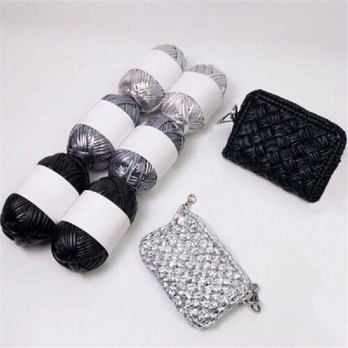 43.74yd Metallic Tshirt Yarn for Handmade Bag Knitting Yarn