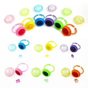 6pcs Self Inking Sealing Girl Favors Diamond Rings Ink Pad C