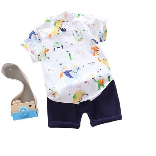 Short-sleeved Childrens Shirt Boys Childrens Suit Summer