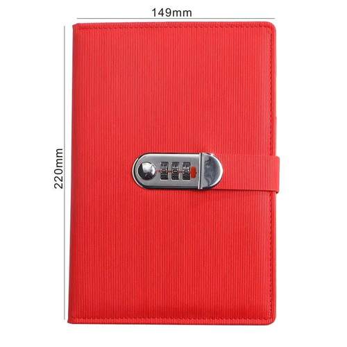 New A5 retro password book with Lock Diary Book Student Note