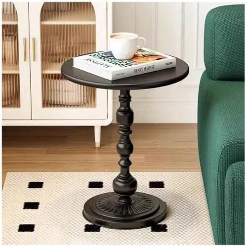 Metal Small Round End Table,Vintage Bedside Drink Table Nigh