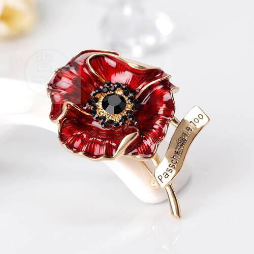 。Flower accessories retro commemorative significance poppy