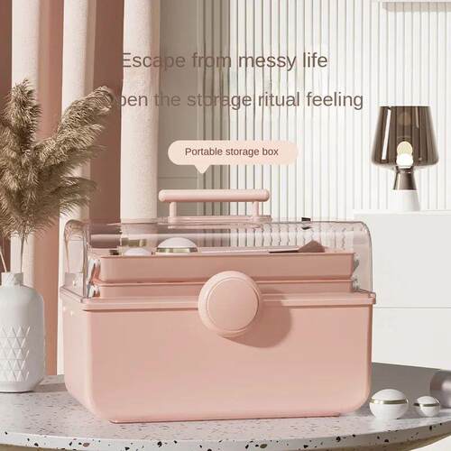 Large Capacity Cosmetic Storage Box Internet Famous Plastic