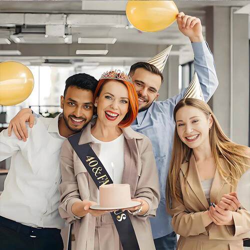 30- 50th  Birthday Anniversary Decoration Happy Women Glitte