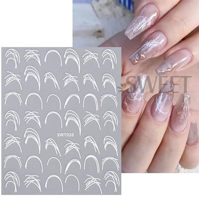 Spider Gel Line Nail ers Metal Silver White Irregular Graffi