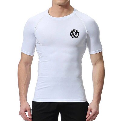 Dragon Character Print Compression Shirt for Men Gym Workout