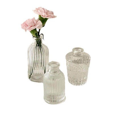 1pc Nordic Ins Style Glass Vase Vintage Vase Hydroponic Home