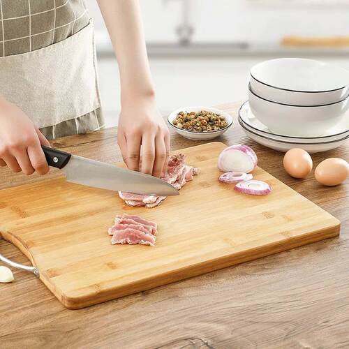 Thick and Sturdy Bamboo Cutting Board Wooden Mat Cutting Bab
