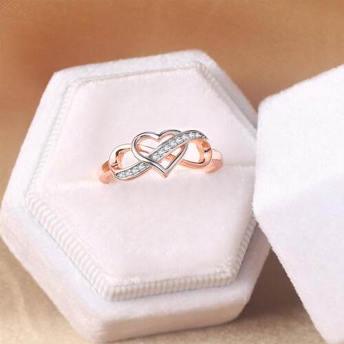 Couple Infinity Love Rings For Women Ladies Jewellery Double