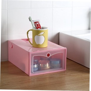 3PCS Transparent plastic shoe box dustproof Shoes cabinet