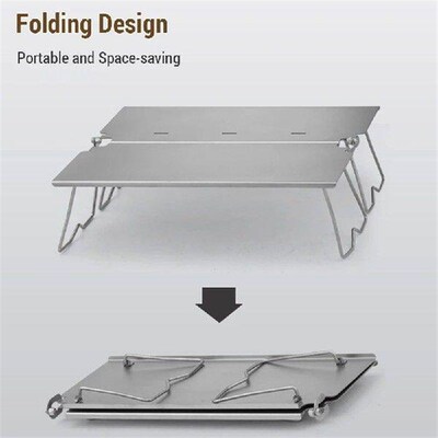 Ti BBQ Foldable Campfire Barbecue Desk Camping Grill Table