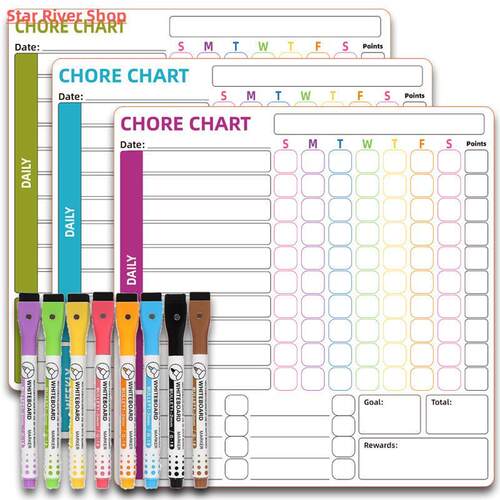 Goal Setting Board 3pcs Magnetic Whiteboard Set with Pen Era