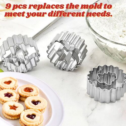 Metal Pastry Cookie Cutter Set Mini Merry Christmas Cookies