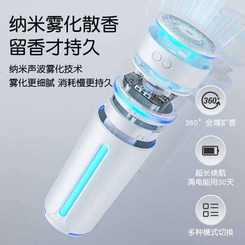 车载加湿器香薰氛围灯车内空气净化器高档喷雾汽车用雾化消除异味