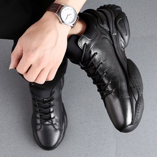 Spring/Autumn 3 CM Height Increase Leather Casual Men Sneake