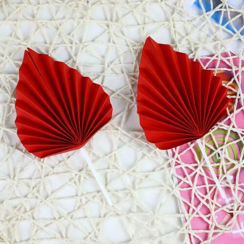 Palm Leaf Cake Topper Happy Birthday Decoration  Spear   Wed