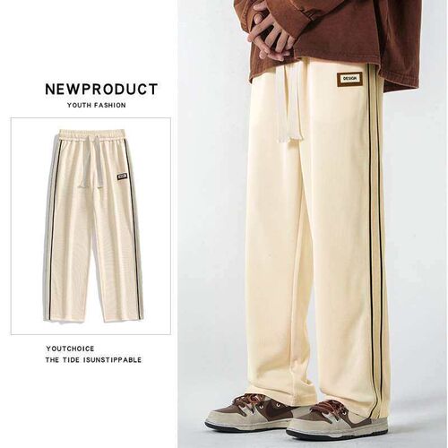 Casual Pants Mens Spring Retro Dape Side Strip Stitching Lo