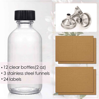 Small Clear Glass Bottles Boston Sample Bottles Potion Juice