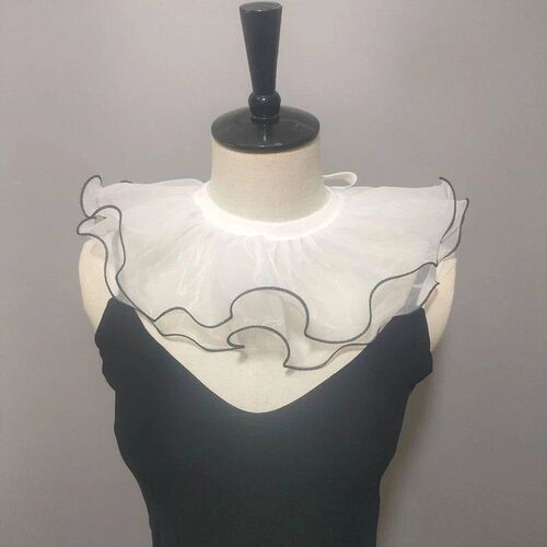 Double Layered Shawl Fake Collar Clown Performance Detachabl