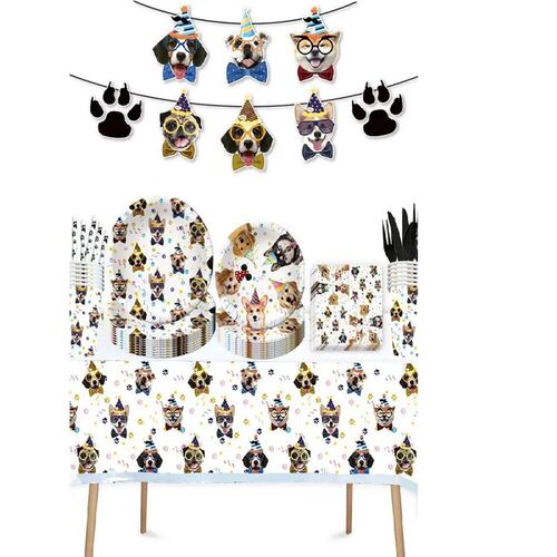 Cute Pet Dog Birthday Party Supplies Kawaii Pooch Pet Decora