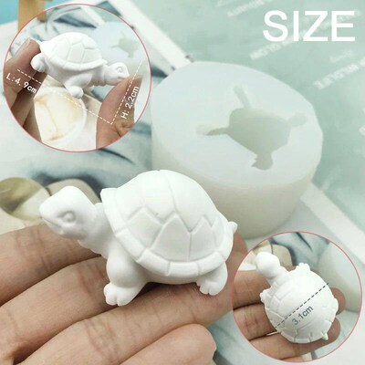 Soft Chocolate Silicone Mold Cute 3D Turtle Modeling Fondant