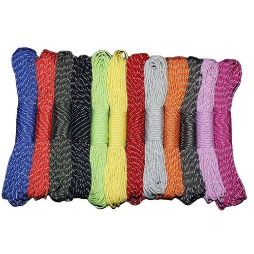 1pcs Reflective Paracord Rope Dia.4mm for Survival Parachute