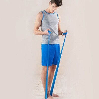 New1.2m elastic yoga pilates rubber stretch exercise band ar
