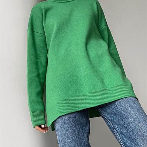 Autumn Winter Womens Sweaters Turtleneck Women Pulovers Sid