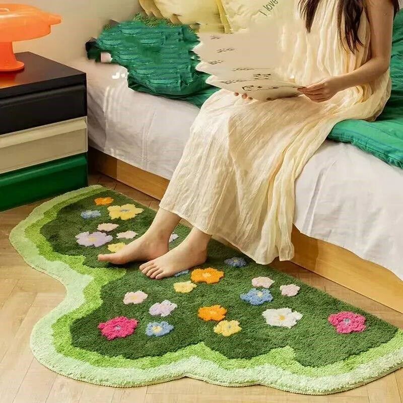 Absorbent Living Room Sofa Softs Carpets Plants Flower Bedro