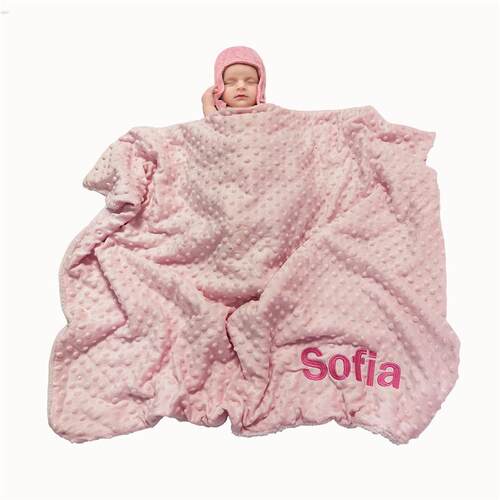 Name Personalised Newborn Baby Blanket Swaddling Baby Beddin