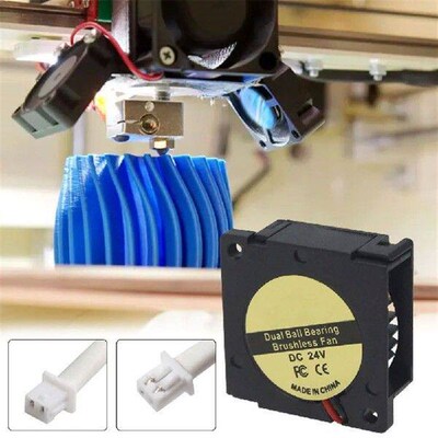 2Pcs 3D Printer Fan 30x30x10mm DC 24V Brushless Turbo Fan