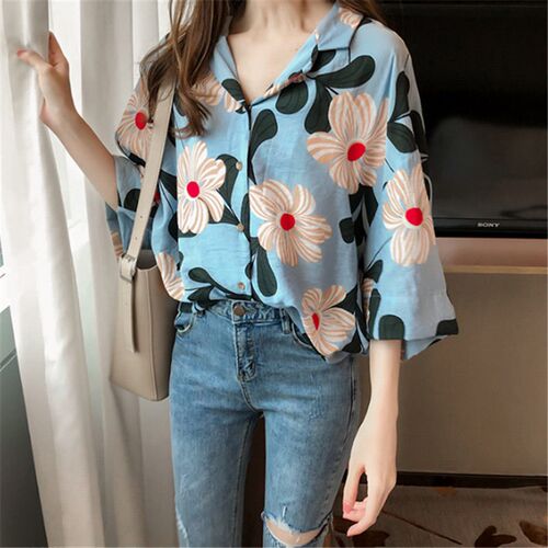 Spring Summer Fashion Printed Blouse Women Blouses Setwear T