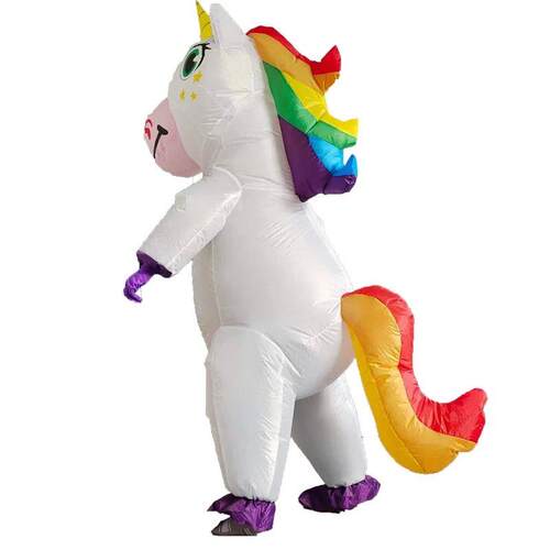 Cute Unicorn Inflatable Costume Suits Dress Mascot Christmas