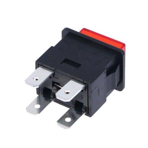 Black 16A 4 Pins Locked Push Button Electrical Rocker