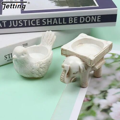 1PC Retro Elephant &Bird Tea Light Candle Holder Home Decor
