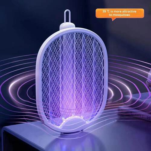 New Foldable Electric Mosquito Killer Fly Swatter Trap USB R