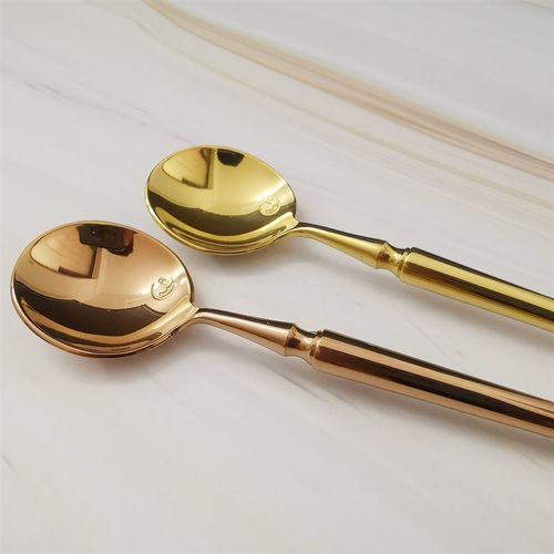 长柄搅拌勺子加长金色30不锈钢牛奶甜品勺咖啡勺韩式搅拌棒长勺