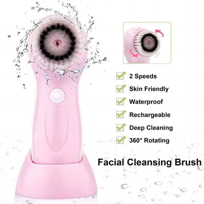 Facial Cleansing Brush Face Scrubber Electric Exfoliating Sp