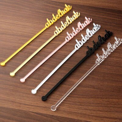 Personalized swizzle sticks table centerpiece Party picks Na