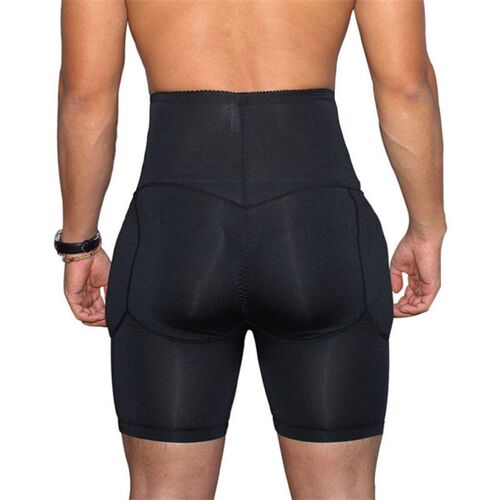 Mens Boxers Underwear Black Padded Butt Enhancer Booty Boost