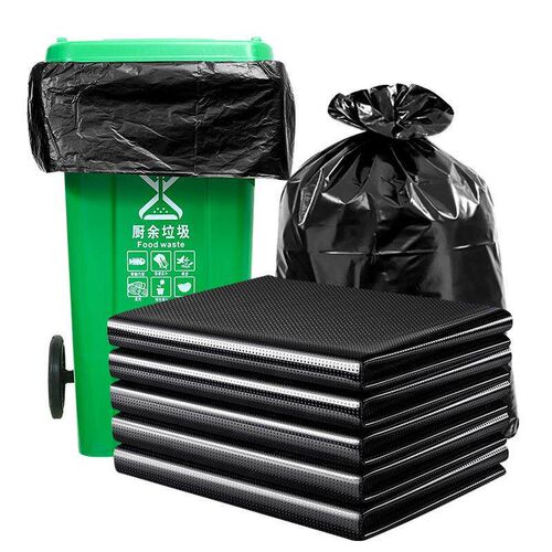 Extra-thick large black garbage bags, specially designed for