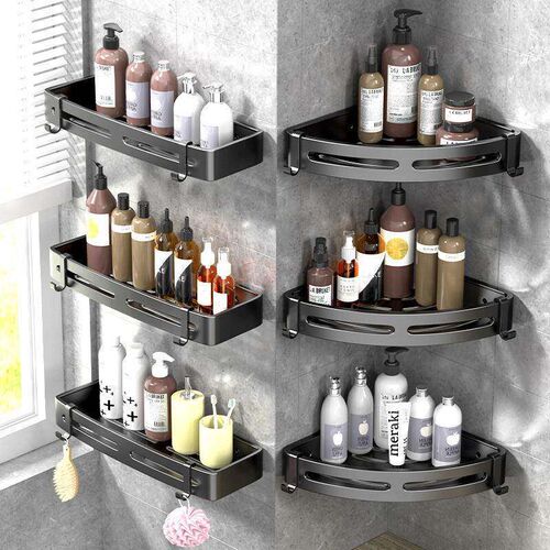 Bathroom Storage Rack Punch Free Bathroom Shelf Accessories